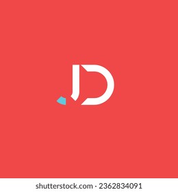 Logotipo de letra JA diseño creativo con gráfico vectorial