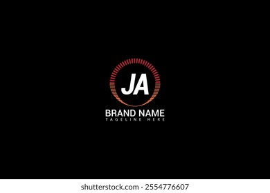 JA letter logo design on black background. JA creative initials letter logo concept. JA unique design