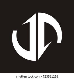 JA letter logo design template vector