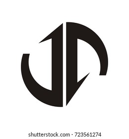 JA letter logo design template vector