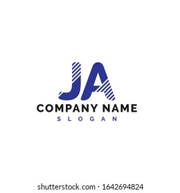 Diseño del logotipo de la carta JA. Logotipo de letra JA Ilustración vectorial - Vector