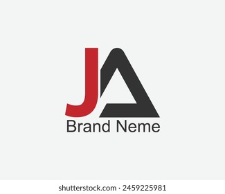 JA letter logo symbol shapes illustration Company business logo template