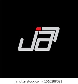 JA Letter monogram with abstrac concept style design