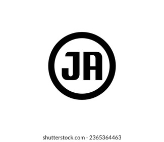 JA logo design vector template