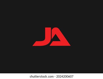 JA logo with letter J A in vector format.