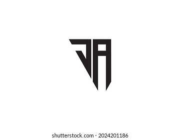 Logo de JA con letra J A en formato vectorial.