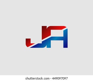 JA logo or signature started by j letter, modern two letter composition for initial
