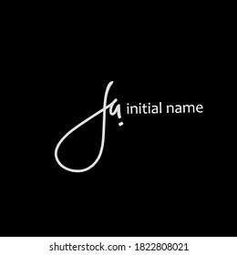 ja tagline negro letra inicial logotipo vectorial plantilla símbolo de símbolo