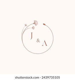 JA Hochzeit Monogramm Logo Designideas als Inspiration