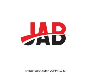 JAB letter creative modern elegant swoosh logo design