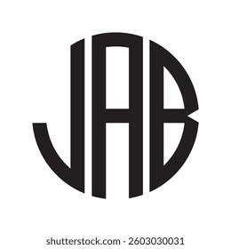   JAB modern elegance and creative logo design .JAB luxurious alphabet design . JAB letter initial logo design.