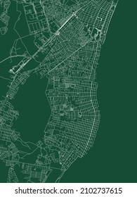 Jaboatao dos Guararapes city Brazil municipality vector map. Green street map, municipality area, white lines. Urban skyline panorama for tourism.