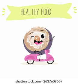 jaboticaba fruit cute funny cheerful characters. Vector hand drawn  illistration.