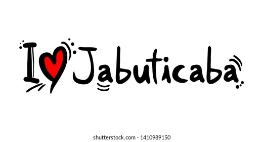 Jabuticaba fruit love message design