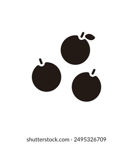 Jabuticaba icon. Flat silhouette version.