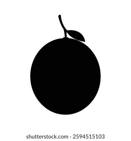 Jabuticaba Silhouette Vector Art | Black and White Jabuticaba Fruit Illustration
