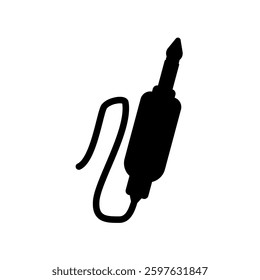 Jack audio input icon, simple flat style, illustration, logo sign symbol pictogram template, for ui or ux isolated on white for mobile app, editable