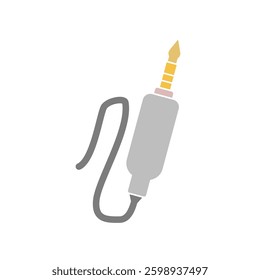 Jack audio input icon, simple flat style, illustration, logo sign symbol pictogram template, for ui or ux isolated on white for mobile app, editable