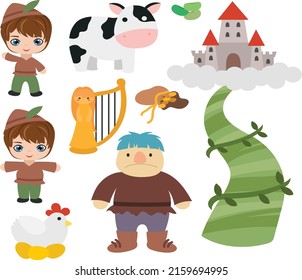 Jack and the beanstalk Elements, Jack and the beanstalk Illustration, Jack and the beanstalk Clipart