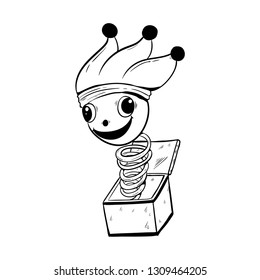 jack box doodle icon vector 
