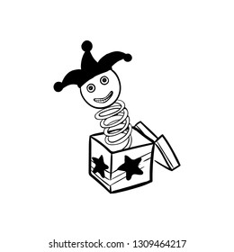 jack box doodle icon vector 