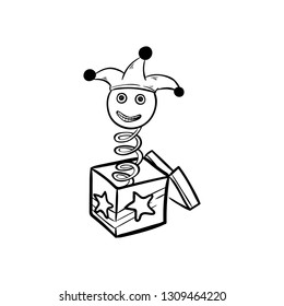 jack box doodle icon vector 