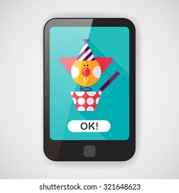 Jack in the box flat icon with long shadow,eps10