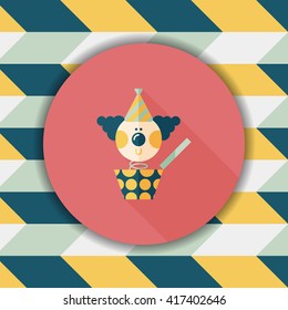 Jack in the box flat icon with long shadow,eps10