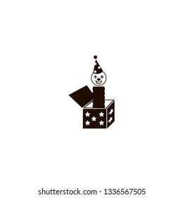 Jack in the box icon. flat design