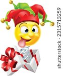 A Jack in the box jester fool cartoon emoticon icon 