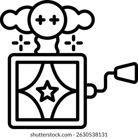 Jack en la caja Nuevo Vector de diseño de iconos creativos
