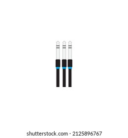 Plantilla de logotipo de la ilustración de diseño de audio por cable Jack