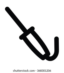Jack Cable Bold Line Vector Icon
