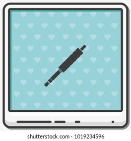 Jack cable flat vector icon.