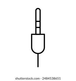Jack-Kabelsymbol für Audioverbindungen, Soundsysteme und Elektronische Musik-Geräte-Illustrationen