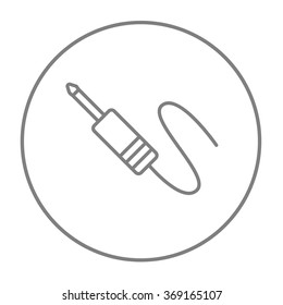 Icono de línea de cable Jack.