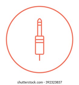 Icono de línea de cable Jack.
