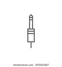 Icono de línea de cable Jack.