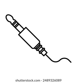 Jack cable linear logo mark in black and white