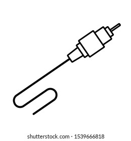 Jack cable outline icon. linear style sign for mobile concept and web design. Audio cable simple line vector icon.  