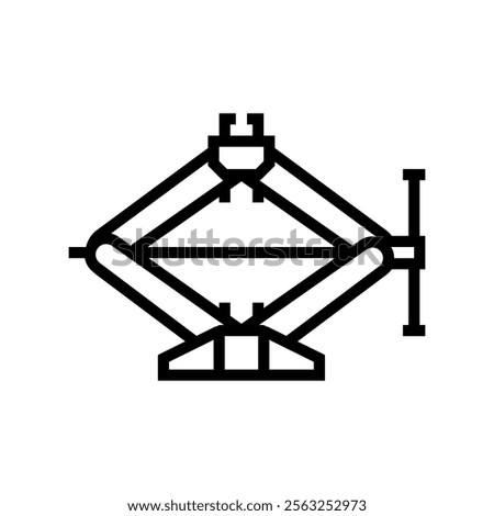 jack car repair tool line icon vector. jack car repair tool sign. isolated contour symbol black illustration
