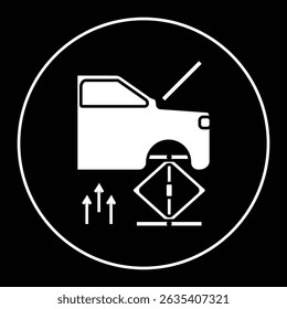 Jack car sevice in workshop maintance icon illustration.