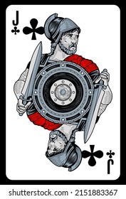 Jack of Clubs playing card - Greece original design.