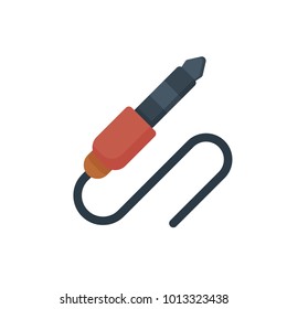 jack connector icon flat