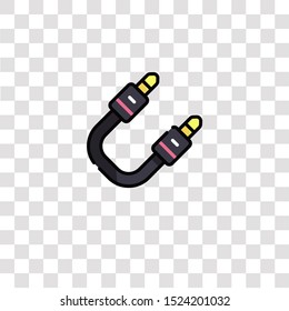 jack connector icon sign and symbol. jack connector color icon for website design and mobile app development. Simple Element from music collection for mobile concept and web apps icon.