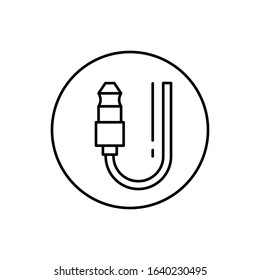Jack connector icon. Simple line, outline vector elements of connectors and cables icons for ui and ux, website or mobile application