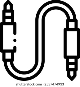 jack connector icon. Thin Linear Style Design Isolated On White Background