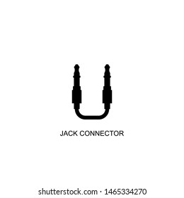jack connector icon vector black design