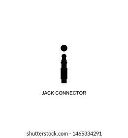 jack connector icon vector black design