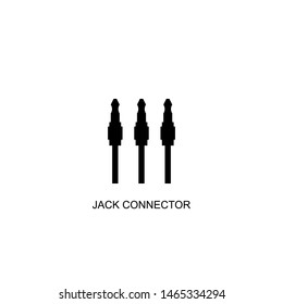 jack connector icon vector black design